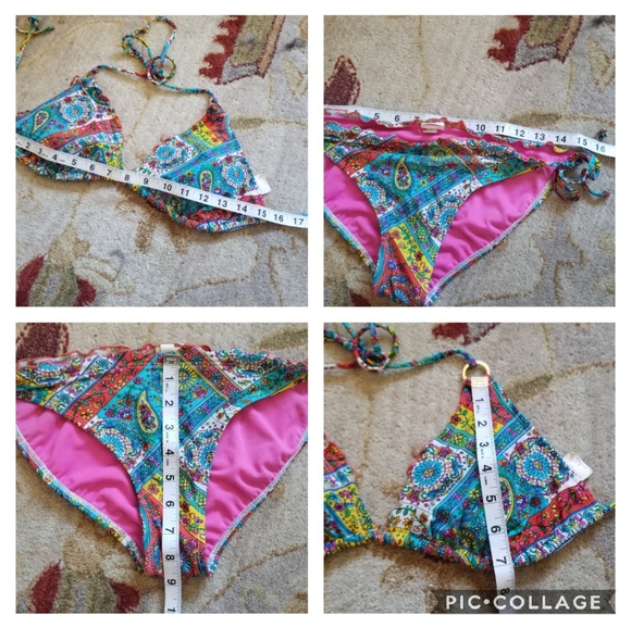 Xhilaration Rainbow Paisley Patchwork Bikini - Picture 8 of 8